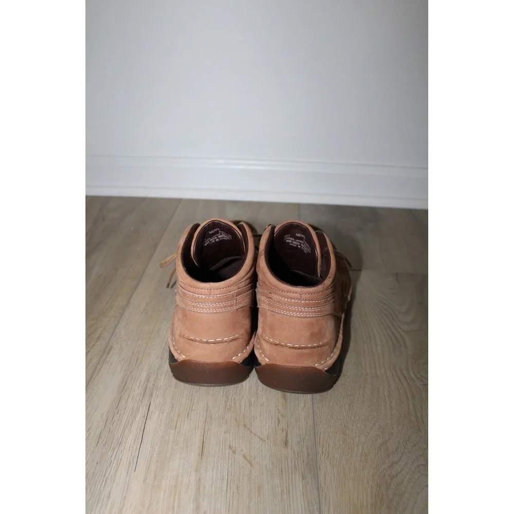 Red Wing 4611 Mens Tan Leather Moc Toe Chukka Boots Size 9.5 N/B Lace Up Mid Top